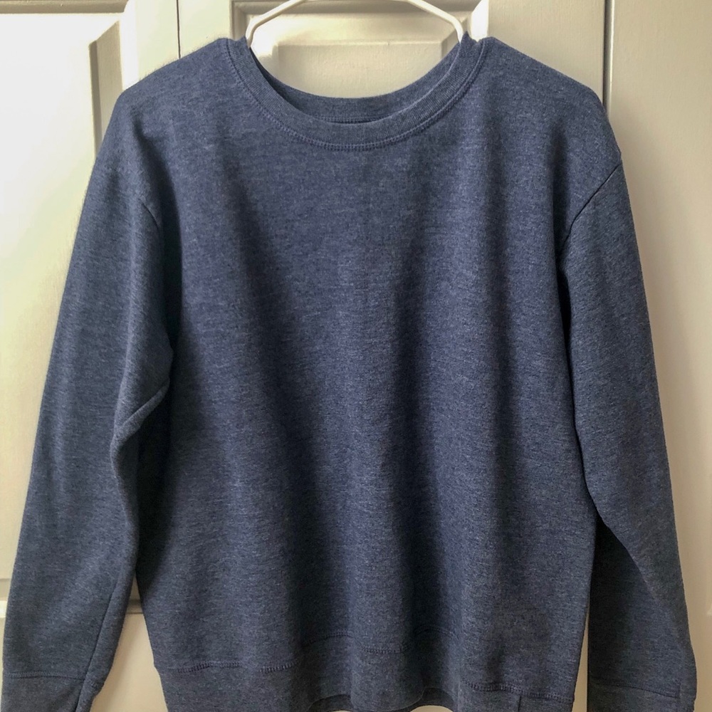 Hanes Heathered Blue-Gray Crewneck Sweater